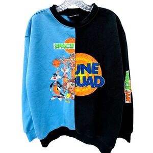 Forever 21 Sweatshirt Adult Sz Small Space Jam A New Legacy Black Blue Pullover